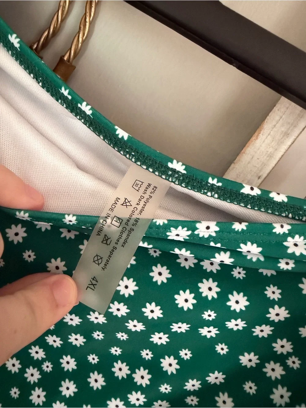 Shein Green Floral Swim Bottoms New 4X